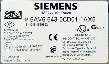 6AV6643-0CD01-1AX5 | Siemens HMIs